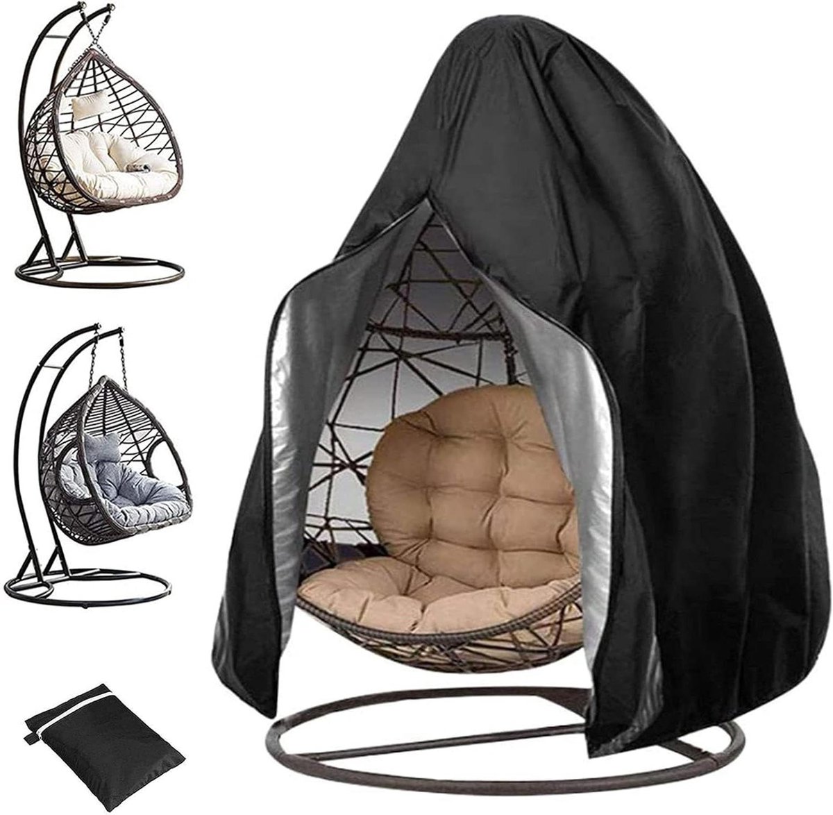 Cosensi Hangstoelhoes waterdicht 210D afdekhoes voor schommelstoel - Beschermhoes voor hangstoel outdoor 230 x 200 cm Any