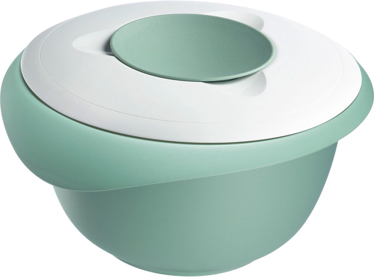 Westmark Mengkom met tweedelige deksel, 3,5 l, met schenktuit, kunststof, wit/mint groen, 3155227M