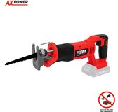 FERM - AX-POWER - RSM1024 - Accu - Reciprozaag - 20V - inclusief - 3 zaagbladen - Snelwisselsysteem - Zonder accu en zonder lader - Uitwisselbaar met FX-POWER platform - Draadloze - takkenzaag - Reciprocating saw