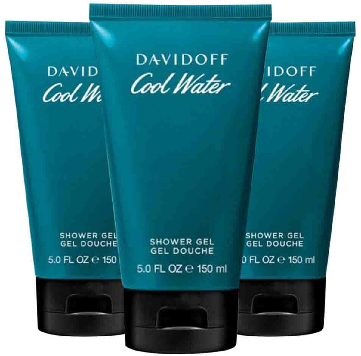 Davidoff Cool Water Douchegel - 3 x 150 ml - Voordeelverpakking