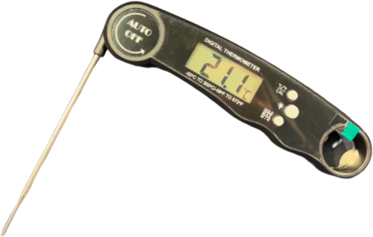Barbecue vlees thermometer - uitklapbaar - digitaal- pen thermometer - bbq - kamado - plancha - houtskool -