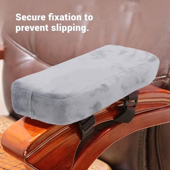 1 Paar Ergonomische Memory Foam Bureaustoel Armsteun Pads Comfy Gaming Arm Rest Covers Pads, Zwart voor Ellebogen en Onderarmen Drukontlasting Zachte & Comfortabele Cover Elleboog Onderarm — afbeelding 5