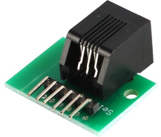 3PCS RJ11-connector met PCB-bord, RJ11 6P6C Breakout-bord met gebogen ...
