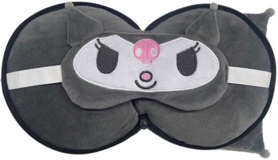 Kuromi Neksteunkussen met Slaapmasker - Reisset van Merkloos — afbeelding 2