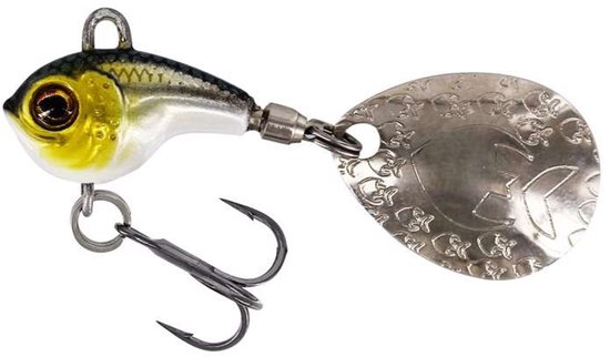 Westin Dropbite Tungsten Spin Tail Jig 1.8cm 9g - Compacte Werplepel voor Roofvis - Kleur : Firetiger — afbeelding 2