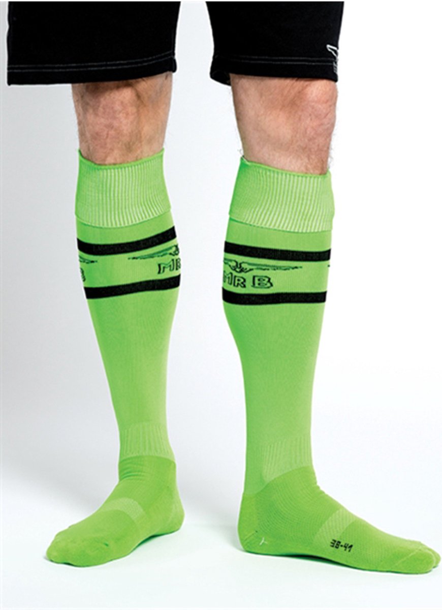 Mister B URBAN voetbalsokken met Zak Neon Groen 38-41