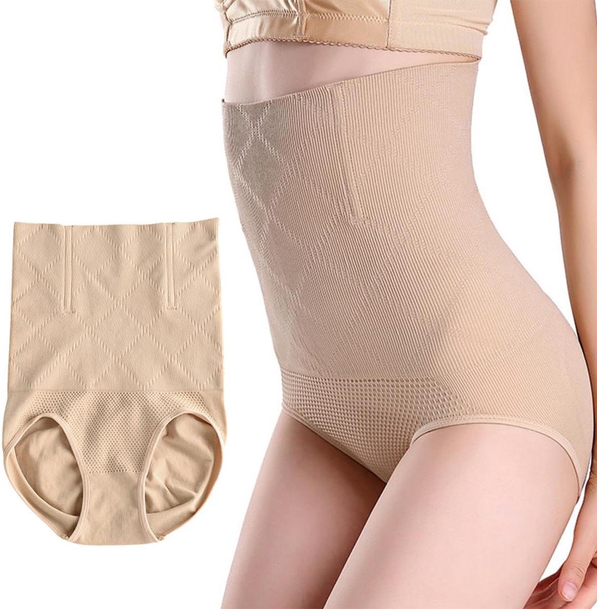 Cosensi - Figuurvormende tanga voor dames, hoge taille, compressieondergoed - Geel, maat S