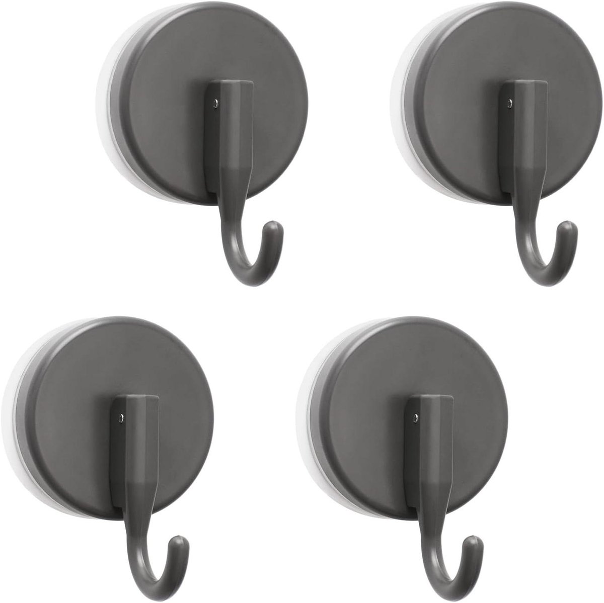 Cosensi - Waterdichte Zuignaphaken voor Badkamer en Keuken - Set van 4 - Grijs