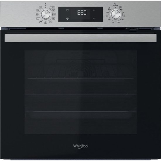 Whirlpool OMR58HU1X – Inbouwoven – Zwart – 71 l – Roestvrijstaal – Zelfreinigend Hydro – Draaiknop – Convectie koken