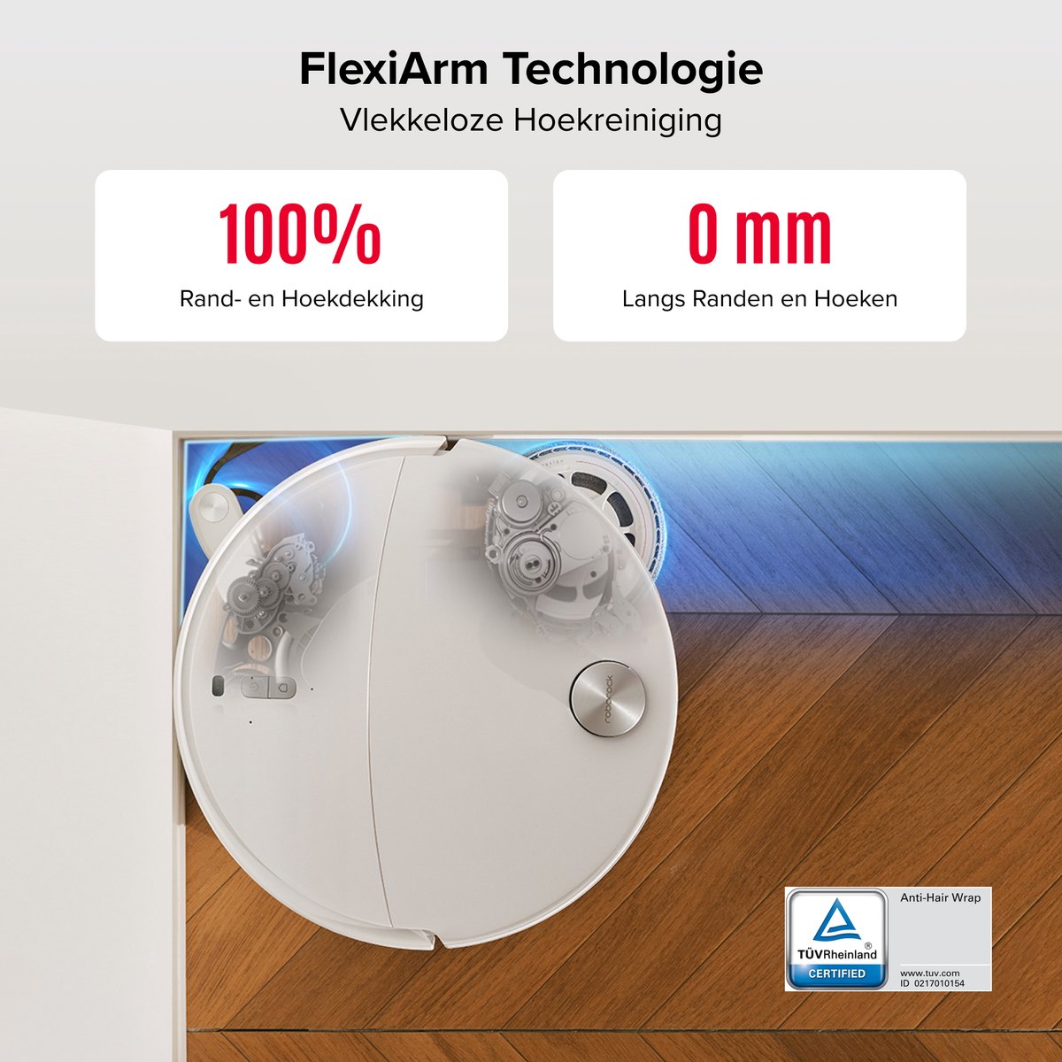 Roborock Qrevo Curv 2 Pro-Robotstofzuiger Met Dweilfunctie-25.000 Pa-7,98 cm Ultraslank Ontwerp-Dweilen met warm water-Reactieve AI-Obstakelherkenning-100℃ Heetwaterwas-Zelfreinigend-Automatische droging-Slimme spraakassistent — afbeelding 4