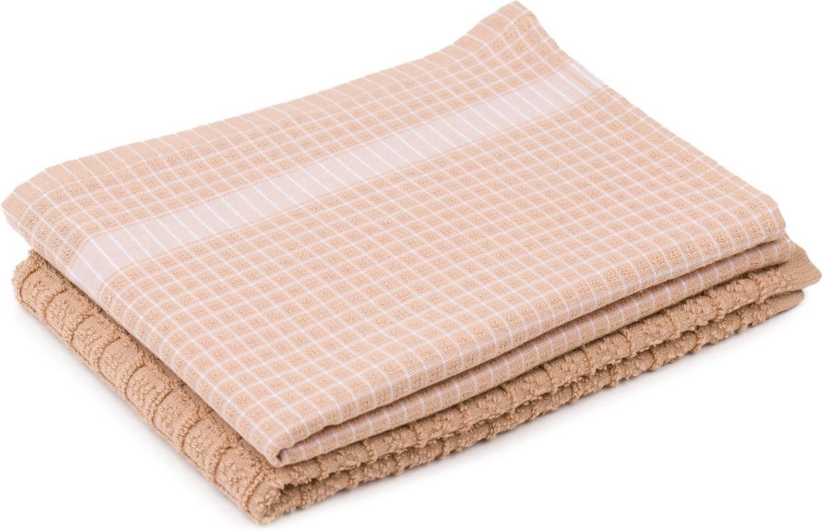 Stunq® Drie Stuks Absorberende Keukenhanddoeken van 100% Katoen - Duurzaam en Functioneel