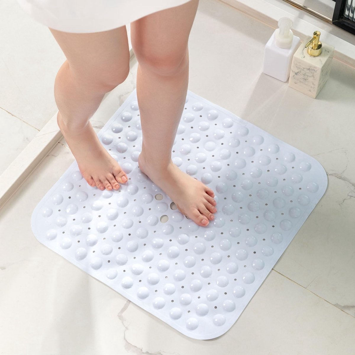Stunq® Zachte en Veilig Douchemat van 53 x 53 cm - BPA-Vrij en Machinewasbaar