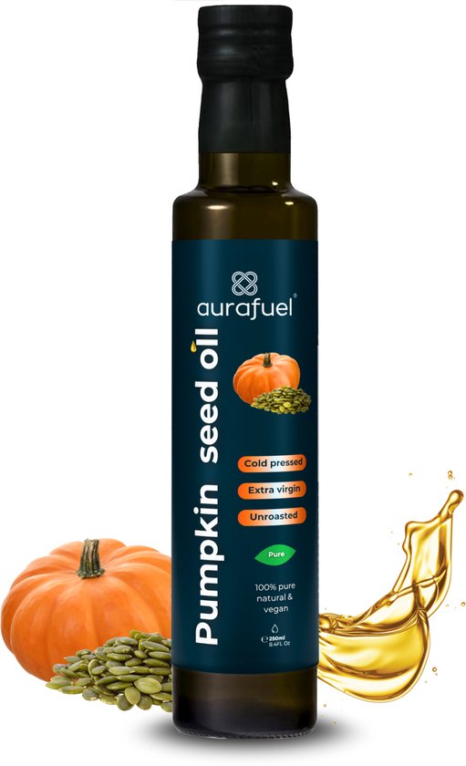Pompoenpitolie - Pompoenzaadolie - Pumpkin seed oil - 100% puur & natuurijk - Koudgeperst - Capsules - 250ml