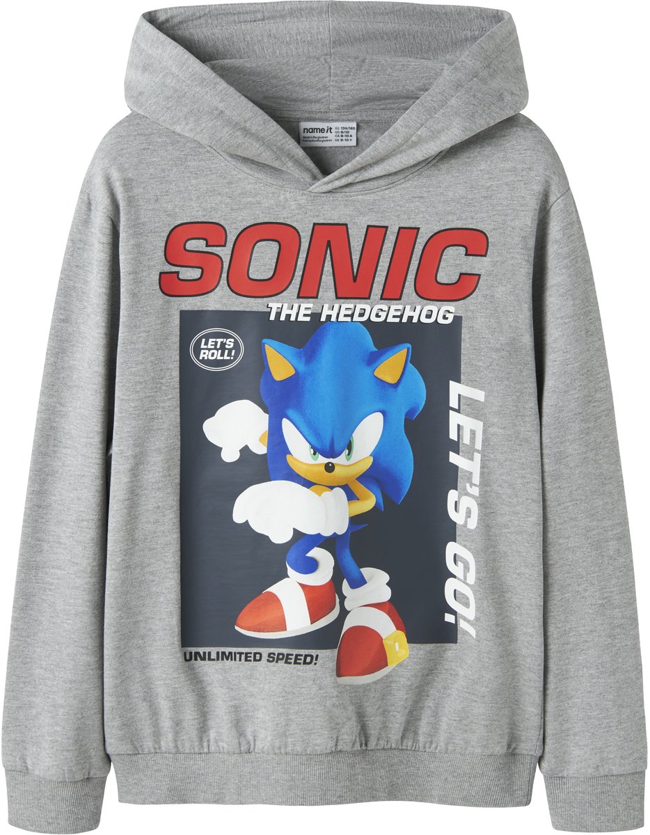 NAME IT - NKMALFE SONIC NREG SWEAT W HOOD BOX SKY - Jongens - Sweaters