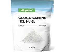 Glucosamine HCL Puur - 1000 g (1kg) - 666 porties - puur poeder zonder toevoegingen - Van plantaardige fermentatie - Veganistisch - Hoog gedoseerd - Vit4ever