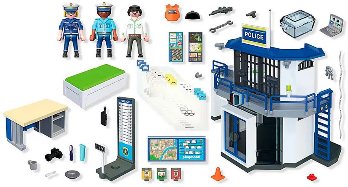 PLAYMOBIL Action Heroes: Politiebureau met Onderzoekskamer - 71874 — afbeelding 13