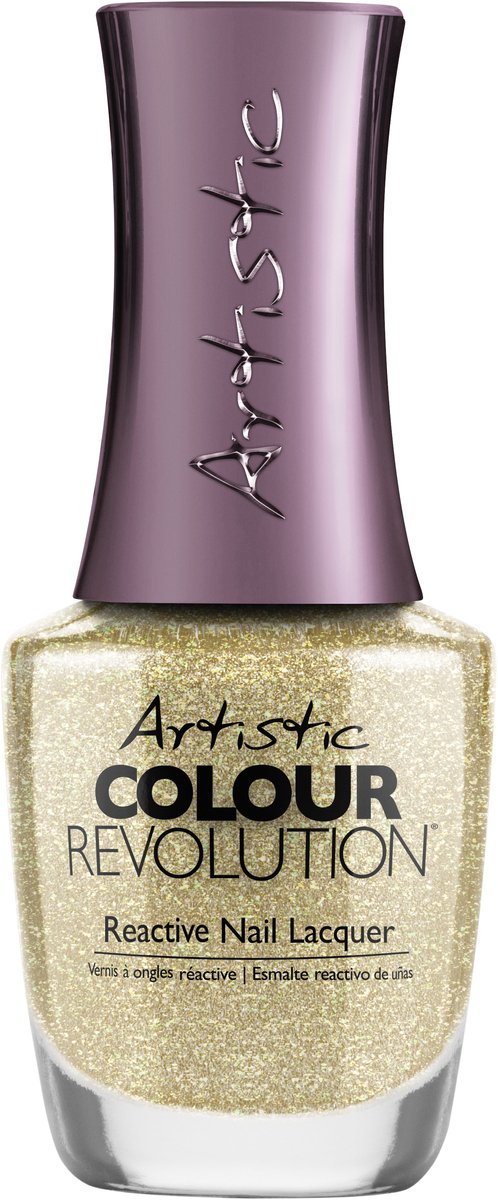 Artistic Nail Design Colour Revolution 'No Commet!' (Chuncky Gouden Glitter)