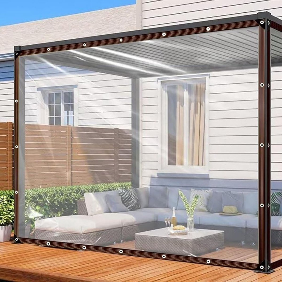 RWB® Veranda Zeil - Transparant Zeil - Afdekzeil - 2x3 - Transparant