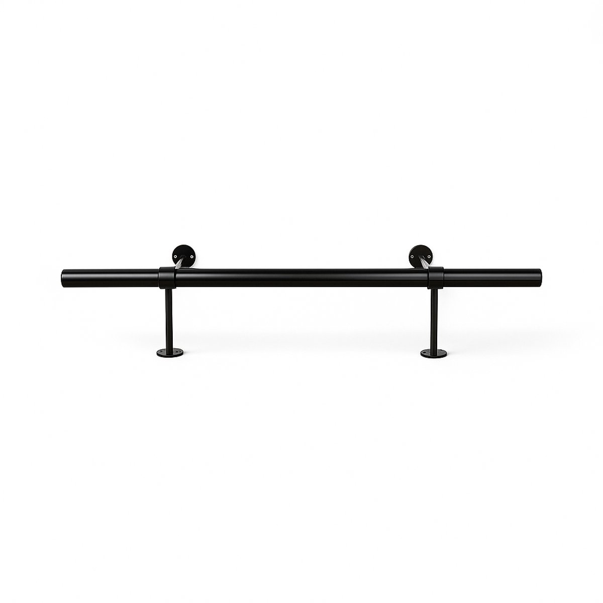 Voetensteun - Bar en tafels - Buis - Zwart fijnstructuur - Metaal - 1000mm - 2 voetsteunen - Ø35 mm