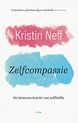 Boek 'Zelfcompassie' door Kristin Neff. Titel op roze en blauwe aquarel achtergronden. 'De bewezen kracht van zelfliefde'.
