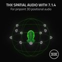 Illustratie van THX Spatial Audio met 7.1.4 voor positioneel 3D-geluid.