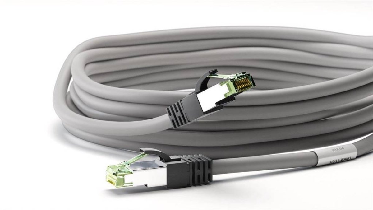 CAT8.1 S/FTP PIMF LSZH 2M Grijs - Netwerkkabel - Computerkabel - Kabel