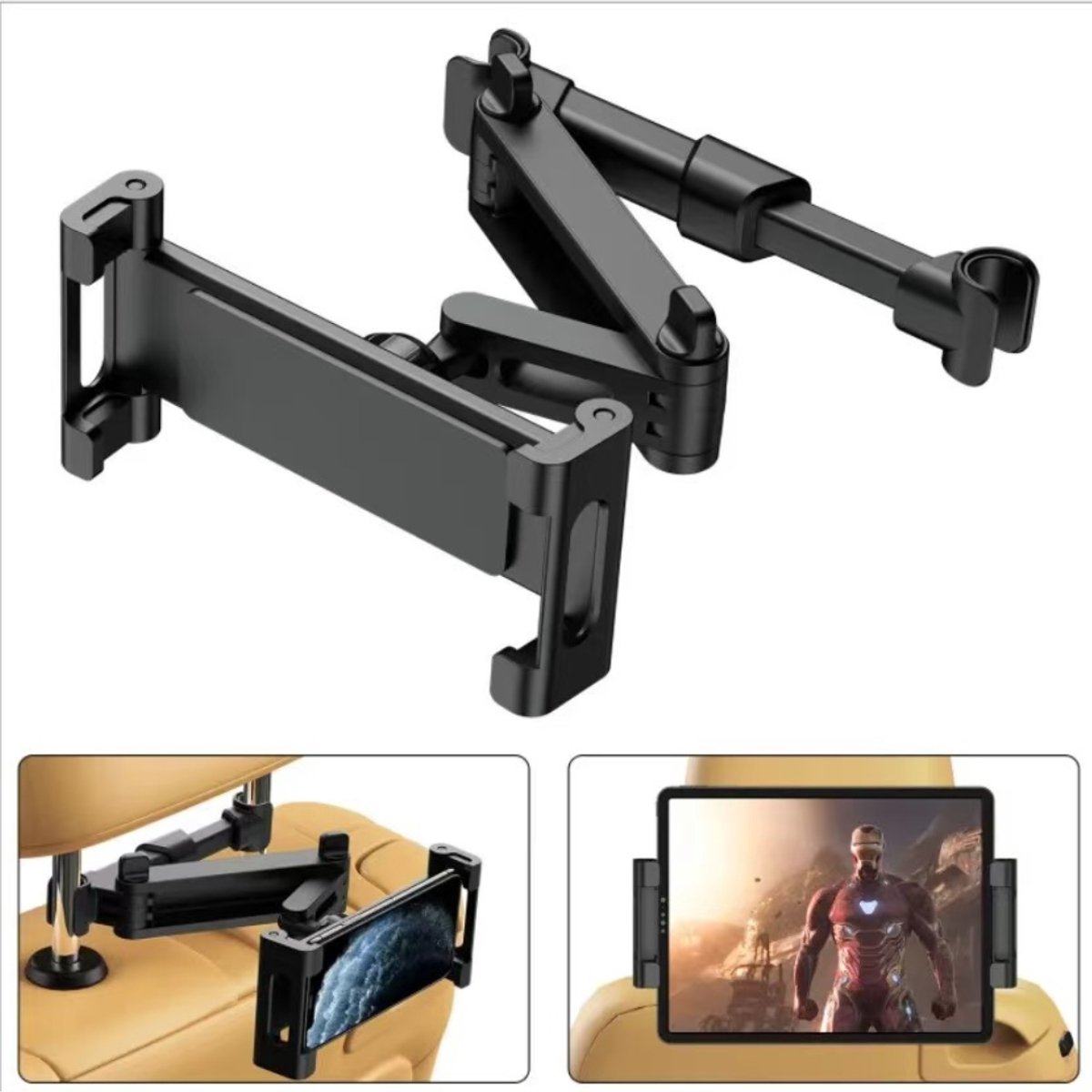 LumiWay Tablet Houder - Tablethouder Hoofdsteun Auto - Telefoon / Smartphone Statief - Telefoonhouder Universal