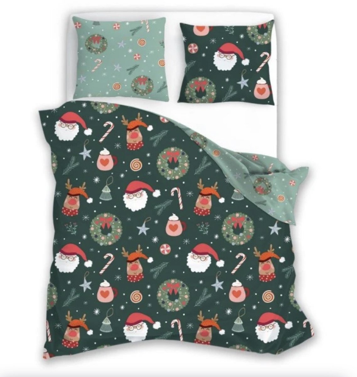 Kerst dekbedovertrek Santa 140 x 200 Christmas Xmas Polyester