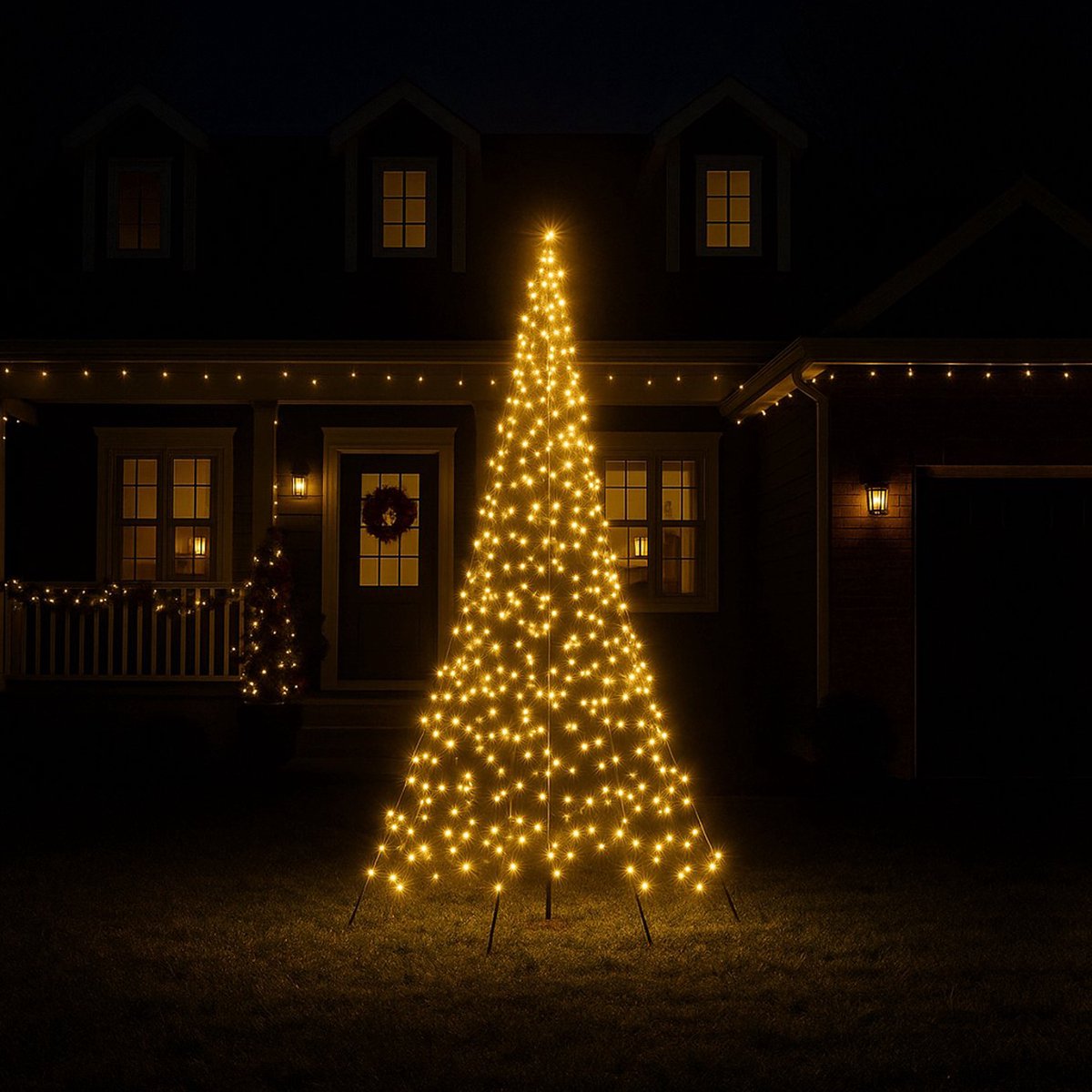 Vlaggenmast kerstboom | 5 x 5 meter | Konstsmide (500 leds, Buiten) Konstsmide