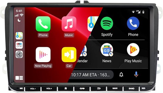 Autoradio Bluetooth - Auto Navigatiesysteem 9 Inch - Android 15 Draadloze Carplay - GPS Navi Back-Up Camera Geschikt voor VW Volkswagen EOS 2007-14