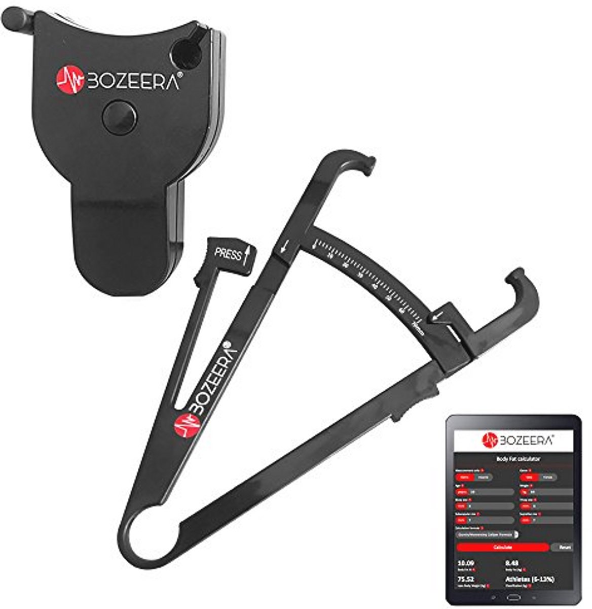 Huidplooimeter en Lichaamsmeetlint met GRATIS Software en Video Uitleg