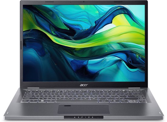 Acer Aspire A14-51M-50AQ Intel Core 5 120U Laptop 35,6 cm (14") WUXGA 32 GB LPDDR5-SDRAM 512 GB SSD Wi-Fi 6E (802.11ax) Windows 11 Home US International Grijs - Acer - Hoofdafbeelding