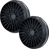 Hotte aspirante à filtre à charbon Multaparts® ø 18,8 x 4,8 cm - lot de 2 - | Cassette filtrante au charbon actif pour lutter contre les odeurs | Convient à de nombreuses marques | Alternatief pour type Bosch / Siemens / Neff 796390, 00796390