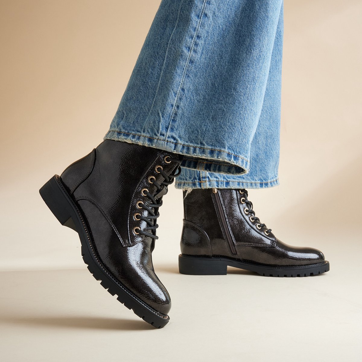 Cellini Veterboots zilver Lak Synthetisch - Maat 36