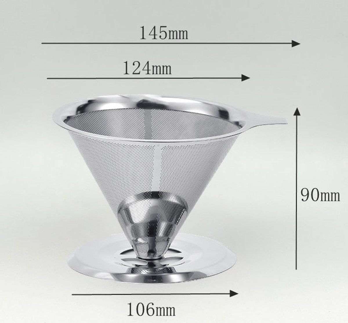 RVS Koffiefilter - Herbruikbaar - Koffiefilterhouder - Pour Over Koffie - Herbruikbare - Koffiefilter - RVS - Koffiefilter Houder - Barista - Filterkoffie Pour Over - Reizen - Koffiefilterhouder - Camping - Travel - RVS Gaas - koffiefilter van roes — cadeau in Kookcadeaus - foto 6