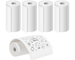 Rol Thermisch Papier - Stickerpapier Bonpapier - Notities Maken - Zonder Inkt Printen - 5 Rollen 57x20mm - Wit