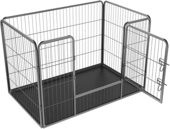 MaxxPet Puppyren - Puppykennel - Opvouwbaar - Honden Bench Puppy Bench 101x79cm 4 Delig MaxxPet Puppyren - Puppykennel - Opvouwbaar - Honden Bench Puppy Bench 101x79cm 4 Delig