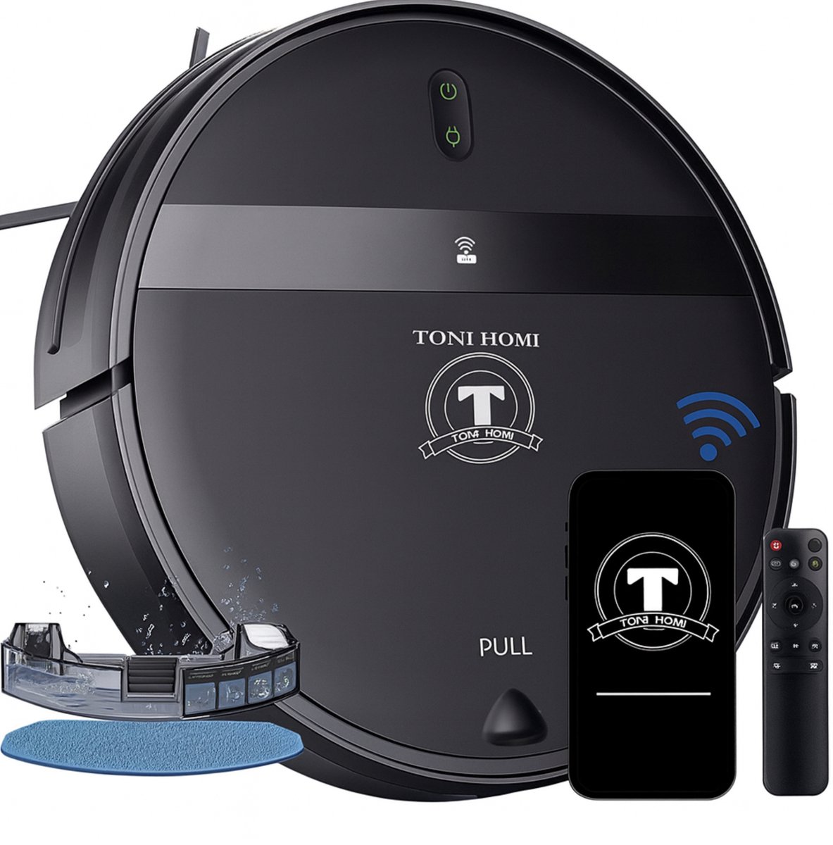 TONIHOMI® Robotstofzuiger G20 met Dweilfunctie Zwart - TONIHOMI® - €299,00