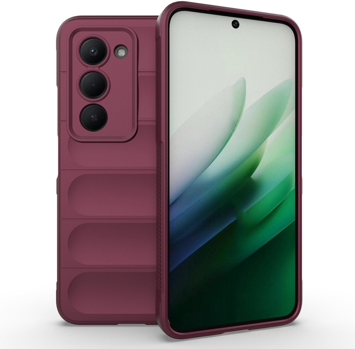MobyDefend Hoesje - Geschikt voor Xiaomi Redmi 15 5G - TPU Gripcase - Donkerpaars