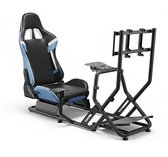 VDD Gaming - Sim racing Cockpit - Racestoel - Race simulator - Racestoelen - Racing seat - Cockpit - Racing cockpit - Race simulator compleet - Race sim stoel - Cockpit Simulator - Volledig Verstelbaar - Met beeldscherm Bevestiging - Incl. Race stoel