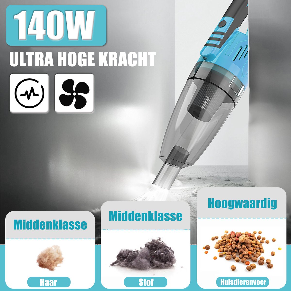 Yongkang Draadloze Handstofzuiger Lichtgewicht Oplaadbaar 3000mAh - afbeelding 2