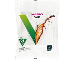 HARIO V60 Koffiefilters - 03 Size - Wit - 100 stuks