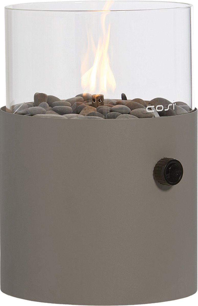 Cosiscoop XL Clay Gaslantaarn - Unieke sfeermaker - Voor binnen en buiten - Brand 5 tot 6 uur op een gascartouche