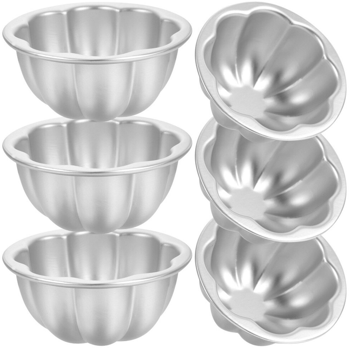 6 stuks wasbare taartvorm voor het bakken van pudding,
