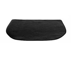 Haardmat - Brandwerende haardmat - Vuurvaste haardmat - Haard tapijt - Vloerbescherming - Hittebestendige mat - Brandvertragende matten - Kachel accessoire - Zwart - 80*50 cm - Glasvezelsilicone - BBQ grills mat - Voor kachels en houtkachels