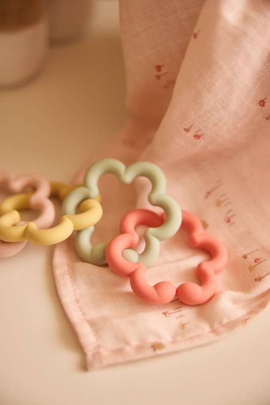 Jollein Speelgoedringen Siliconen - Baby Speelgoed - Flowers van Merkloos — afbeelding 4
