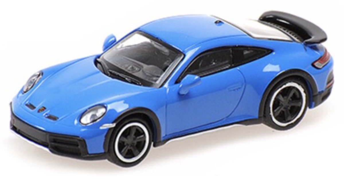 Minichamps Modelauto - Porsche 911 - blauw - 6 x 2 x 2 cm - schaalmodel