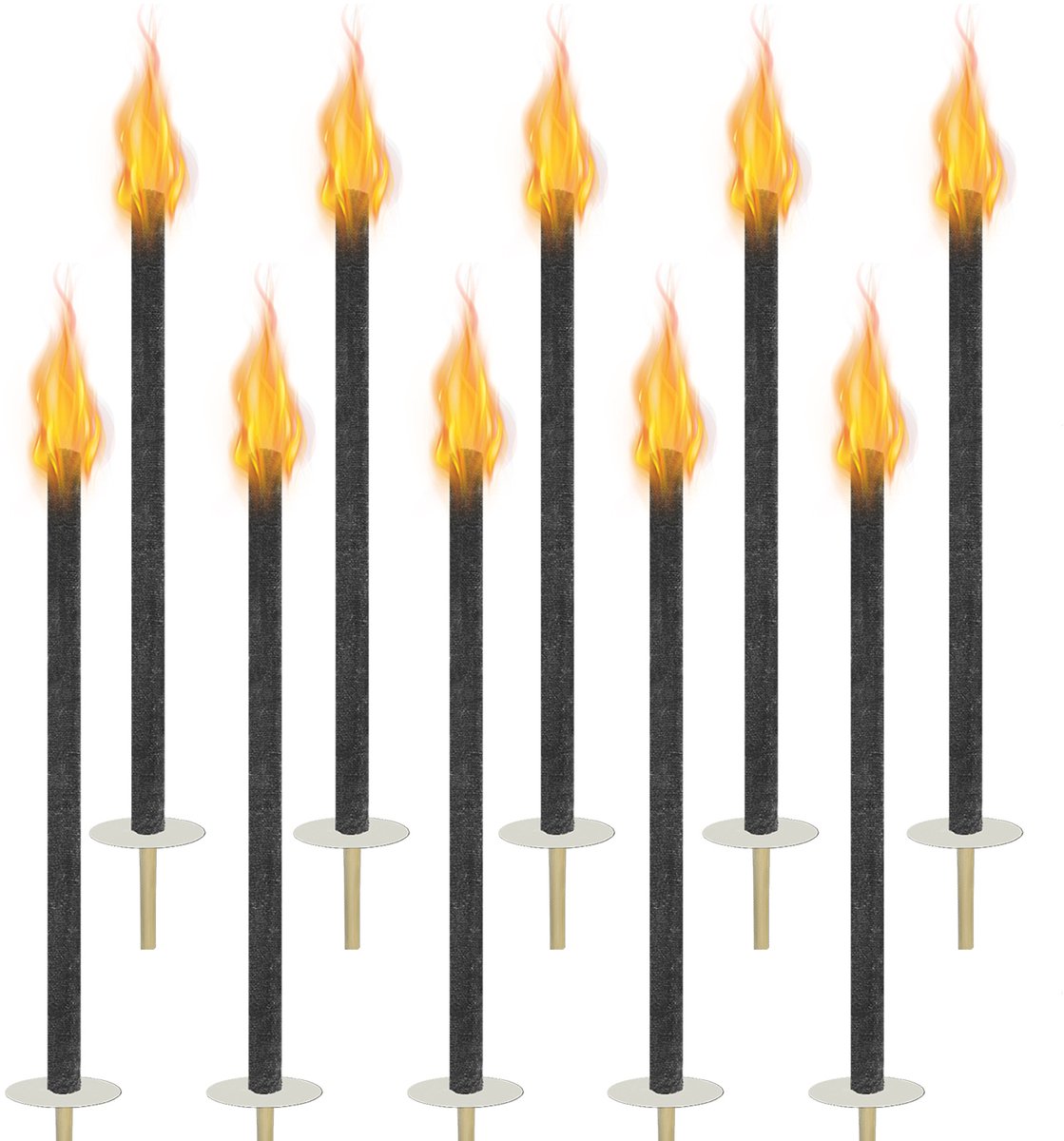 Aufun Buitenkaarsen Voor Buiten -Wax Buitenkaarsen Gemaakt Van Natuurlijke -Brandtijd 100 Min-10 Stuks