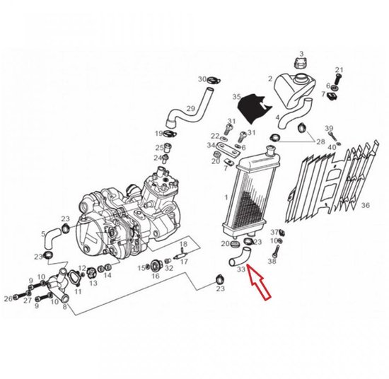 Vase D'Expansion Origine Derbi 50 Senda SM X-Treme 2012-2018 – Réf. 00H03802501 Neuf
