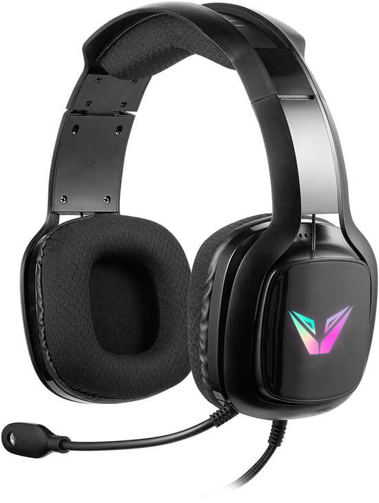 VX Gaming Maverick Gaming Headset met Microfoon - Bedraad - RGB Verlichting - Bluetooth - Geschikt voor PC / PS4 / PS5 / Xbox / PC (VX-243-BK)